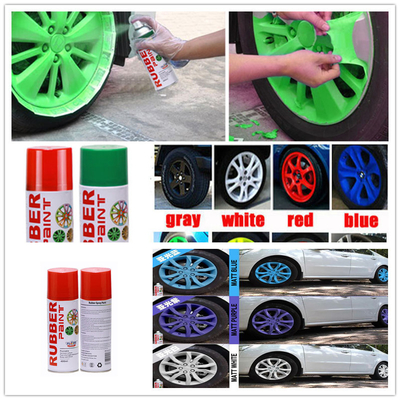 Glossy Liquid Coating 400ml Rubber Spray Paint For Car Wheel